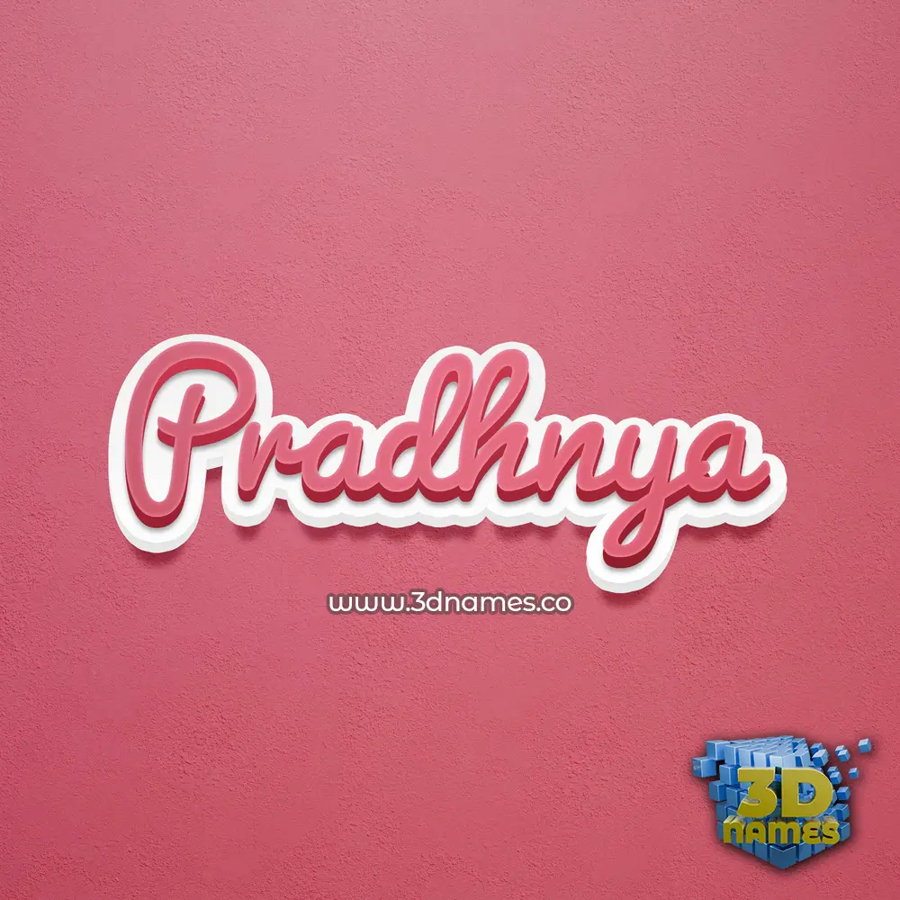 pradhnya in Red Scribble style - 3D name wallpaper