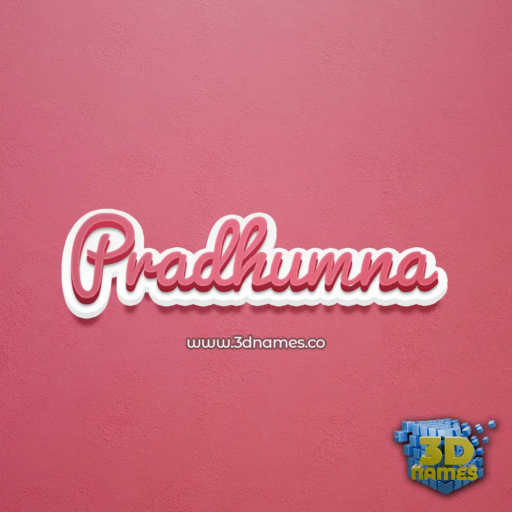 pradhumna in Red Scribble style - 3D name wallpaper