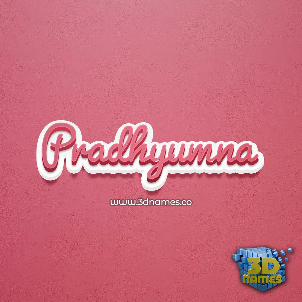 pradhyumna in Red Scribble style - 3D name wallpaper