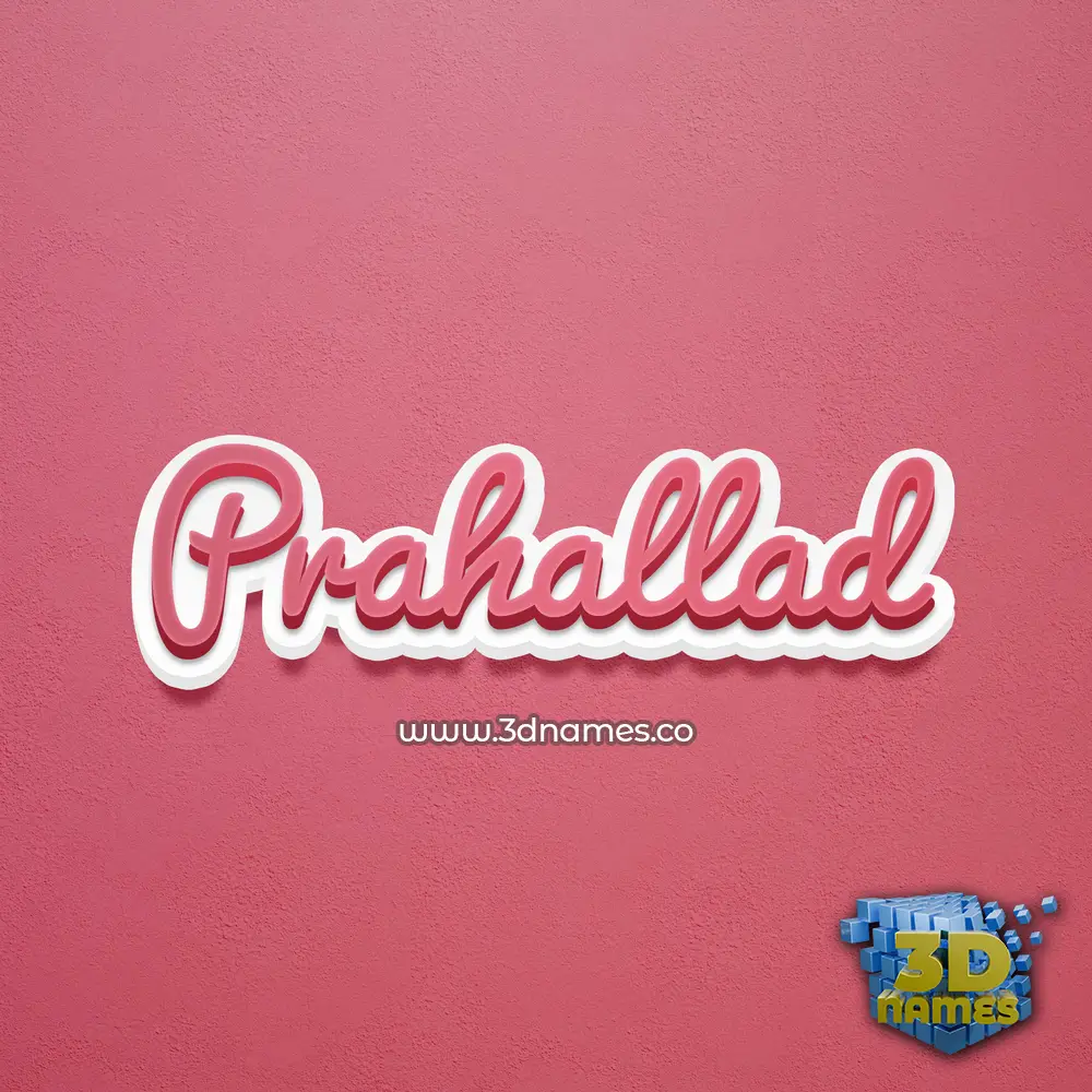 prahallad in Red Scribble style - 3D name wallpaper