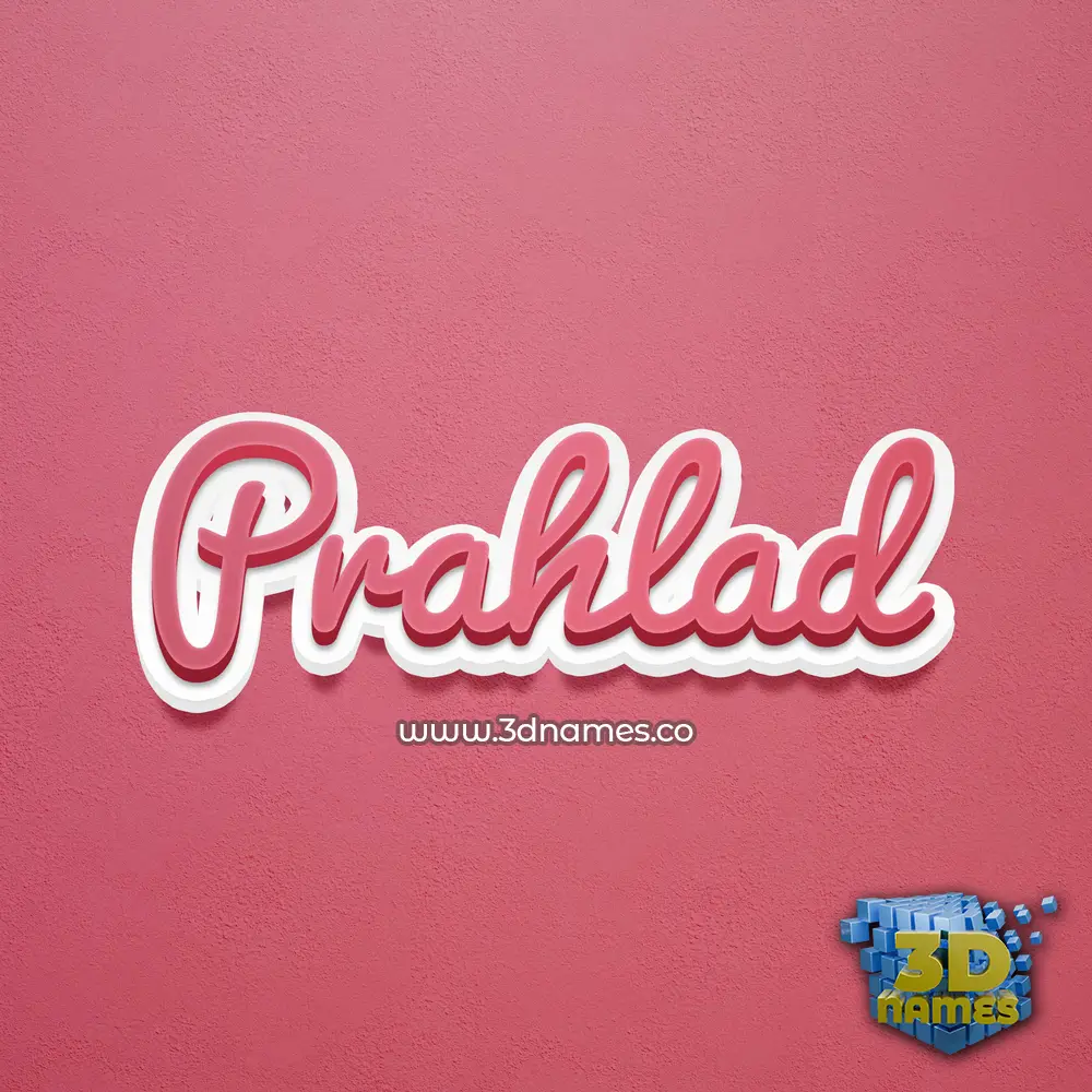 prahlad in Red Scribble style - 3D name wallpaper