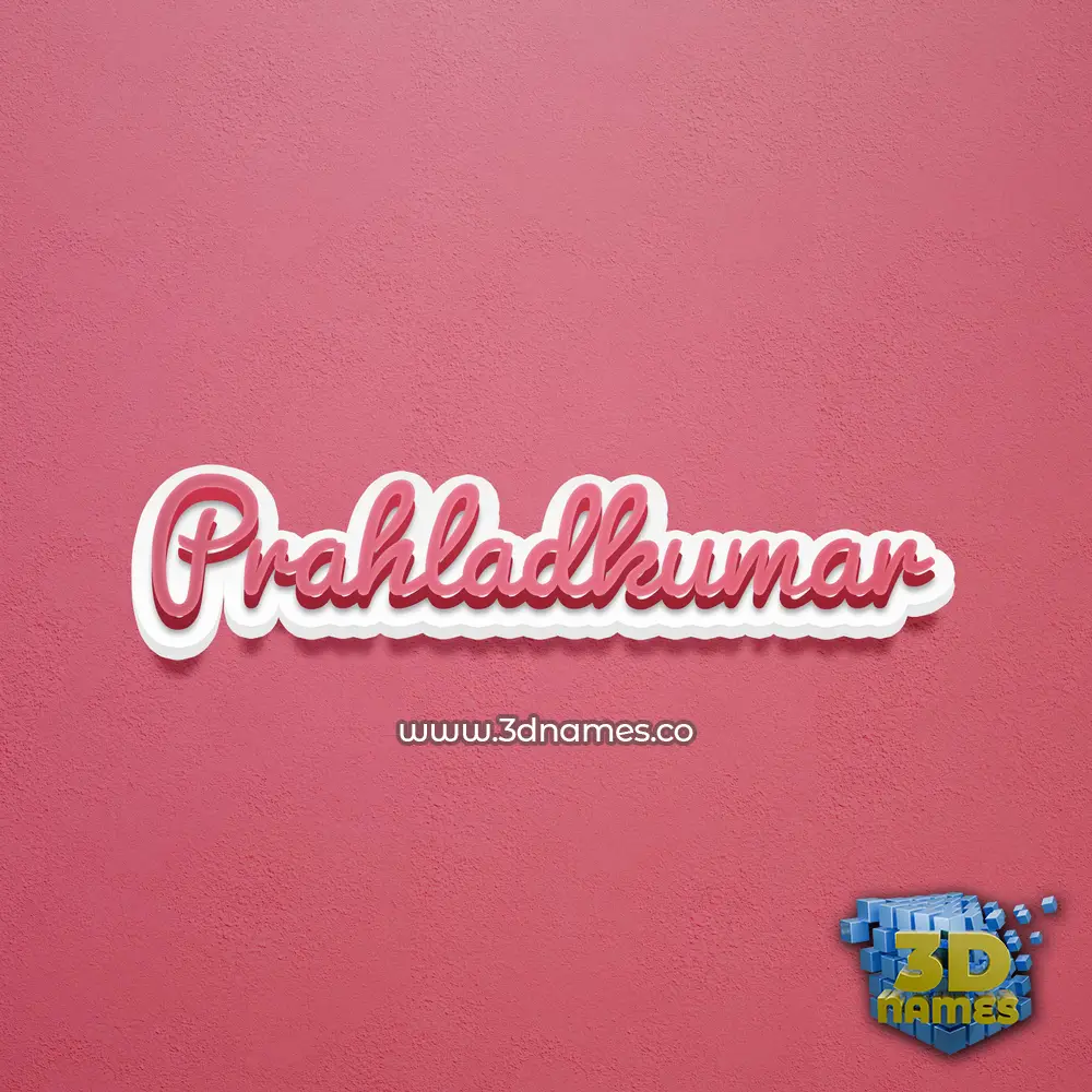 prahladkumar in Red Scribble style - 3D name wallpaper