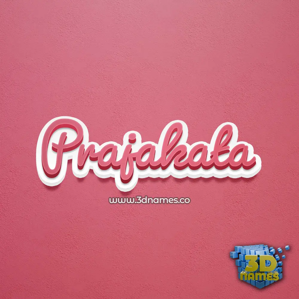 prajakata in Red Scribble style - 3D name wallpaper