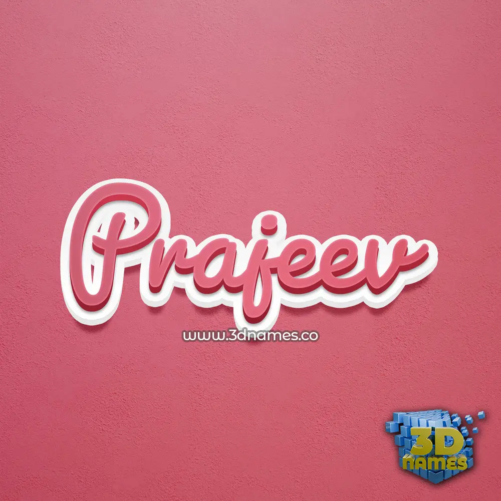prajeev in Red Scribble style - 3D name wallpaper