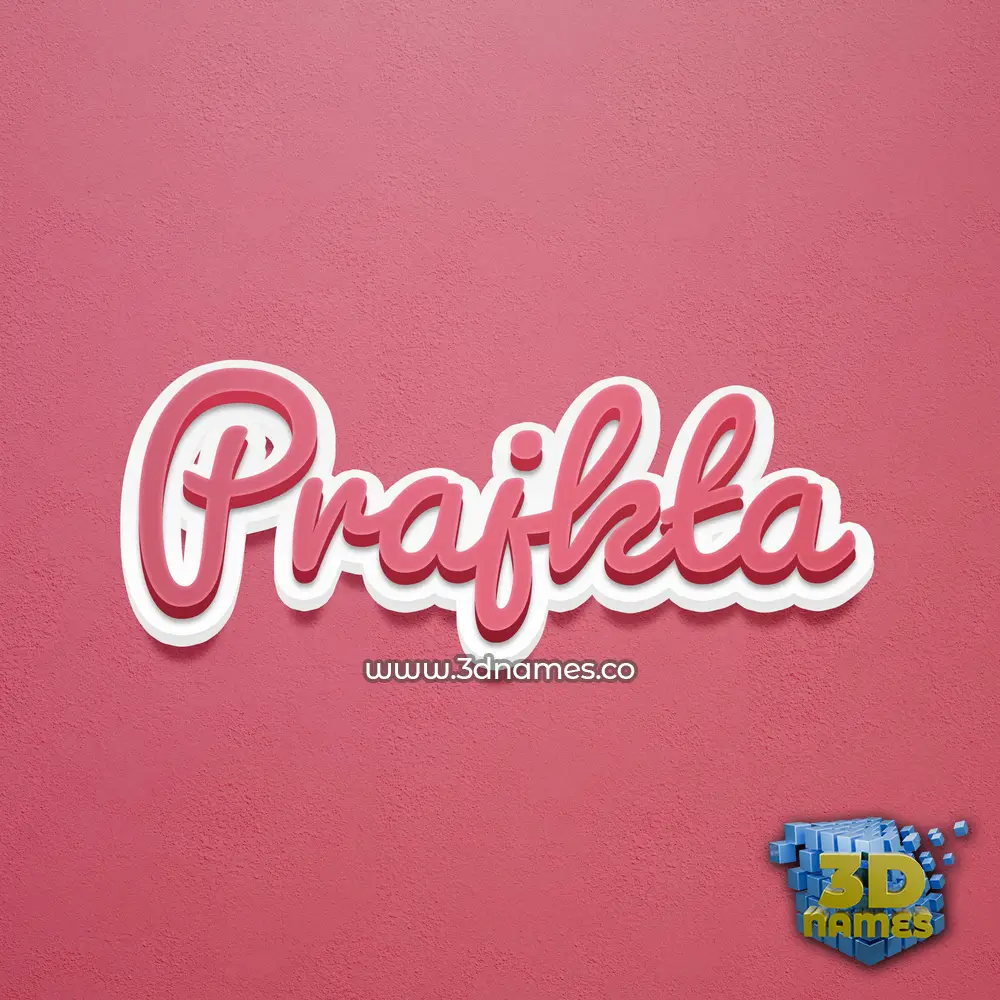 prajkta in Red Scribble style - 3D name wallpaper
