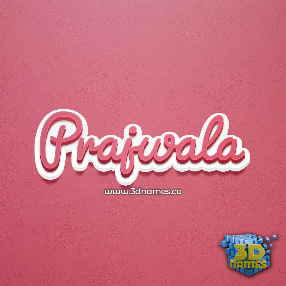 prajwala in Red Scribble style - 3D name wallpaper