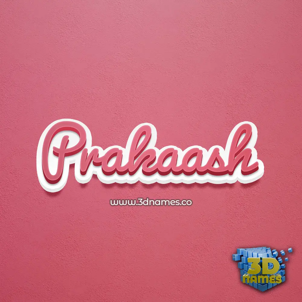 prakaash in Red Scribble style - 3D name wallpaper