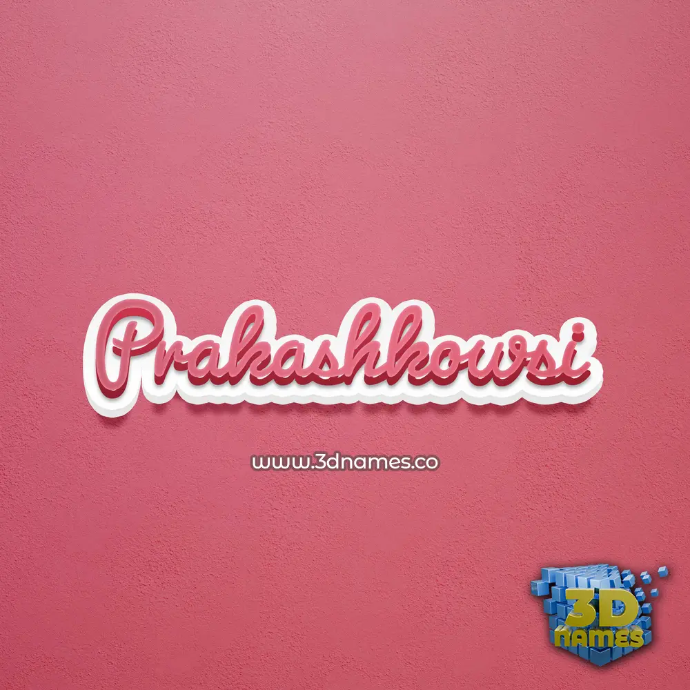 prakashkowsi in Red Scribble style - 3D name wallpaper