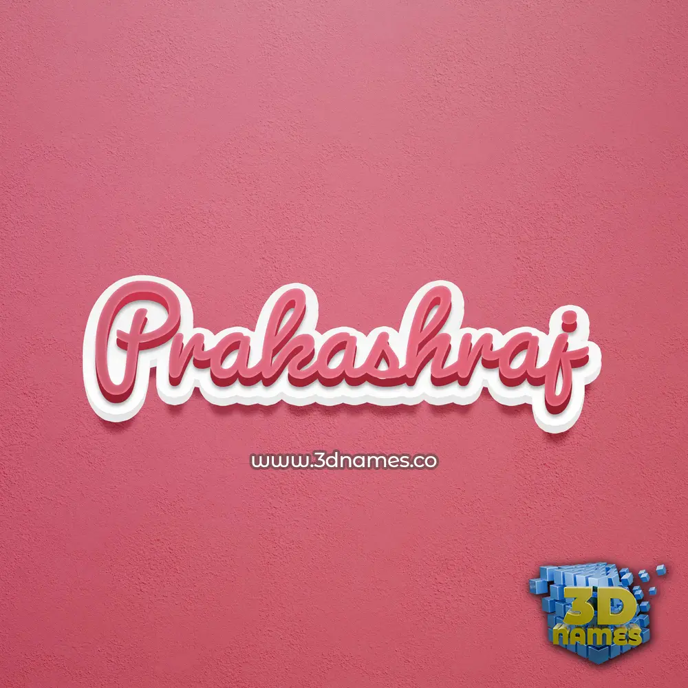 prakashraj in Red Scribble style - 3D name wallpaper