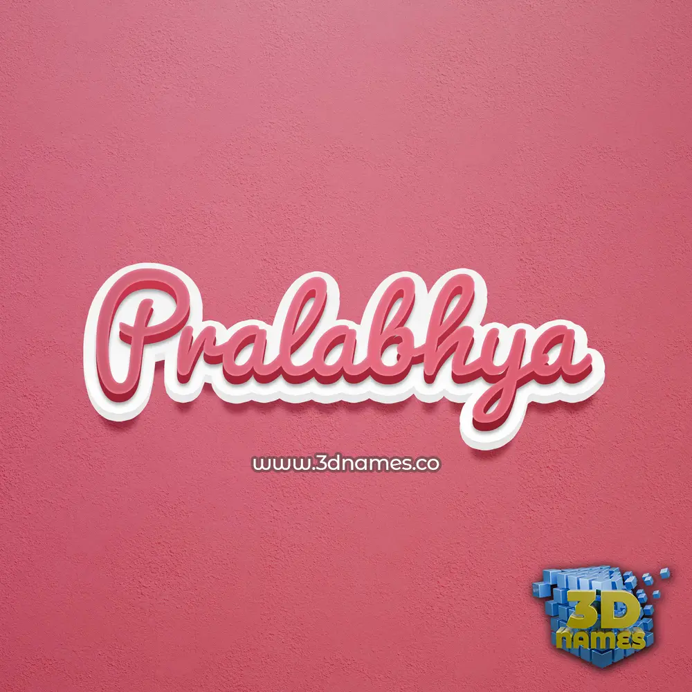 pralabhya in Red Scribble style - 3D name wallpaper