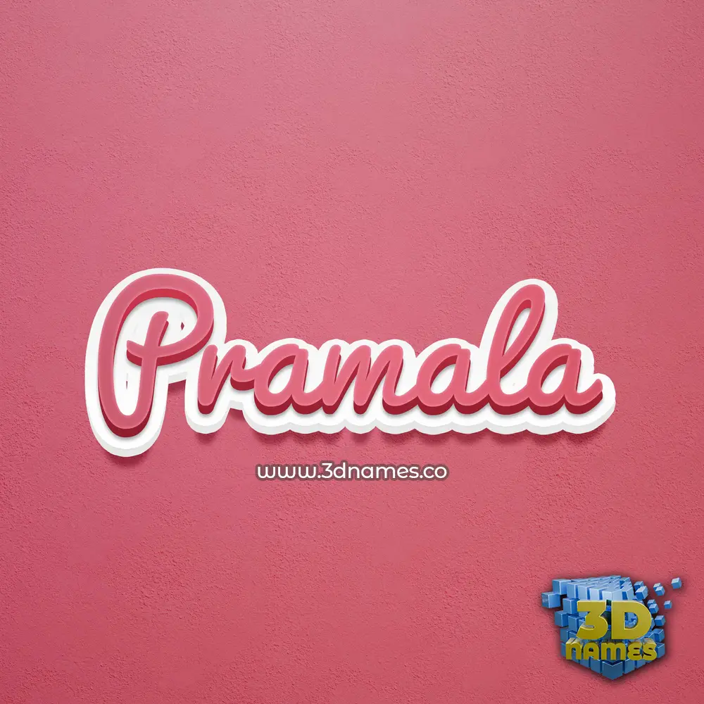pramala in Red Scribble style - 3D name wallpaper