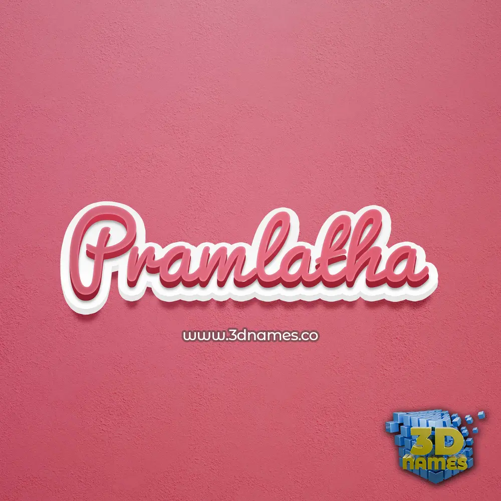 pramlatha in Red Scribble style - 3D name wallpaper