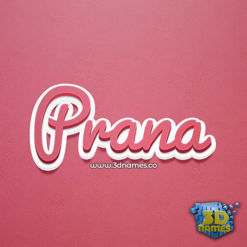 prana in Red Scribble style - 3D name wallpaper