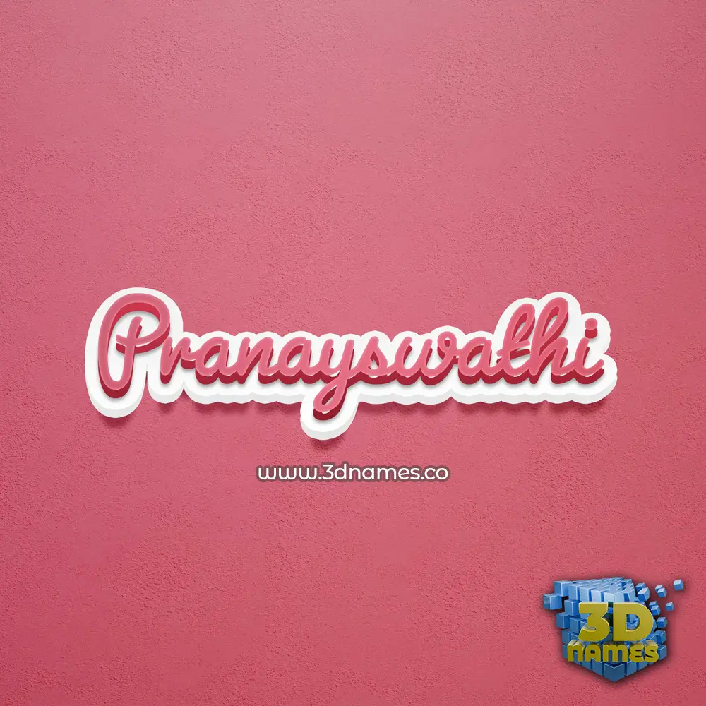 pranayswathi in Red Scribble style - 3D name wallpaper