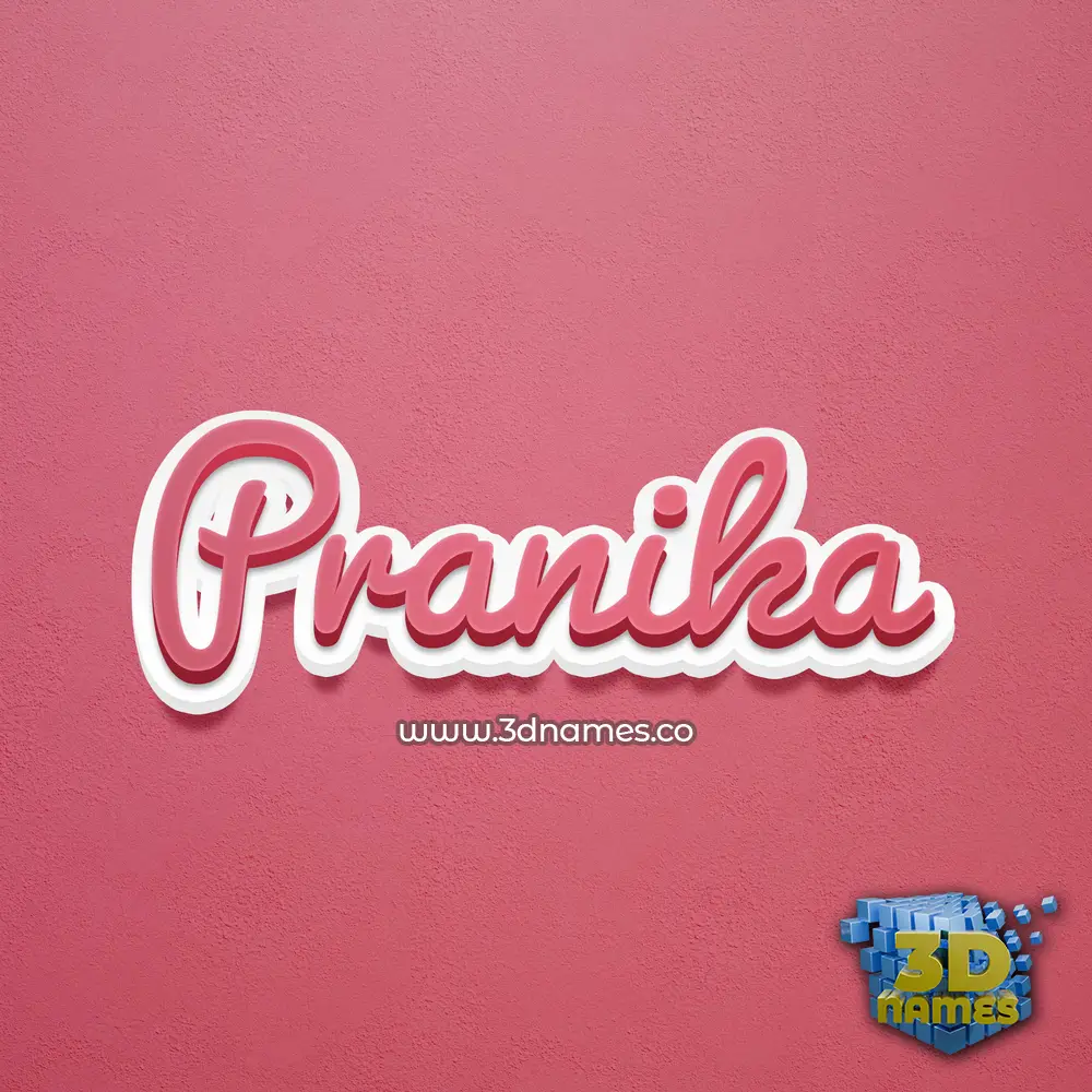 pranika in Red Scribble style - 3D name wallpaper
