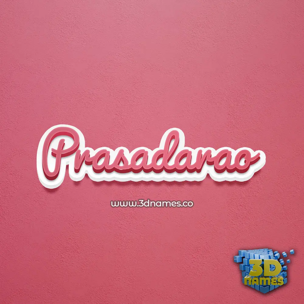 prasadarao in Red Scribble style - 3D name wallpaper