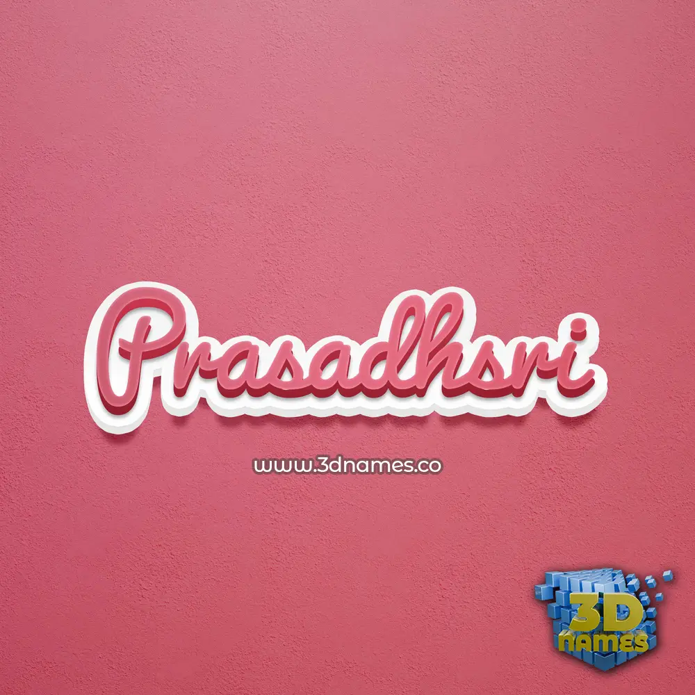 prasadhsri in Red Scribble style - 3D name wallpaper