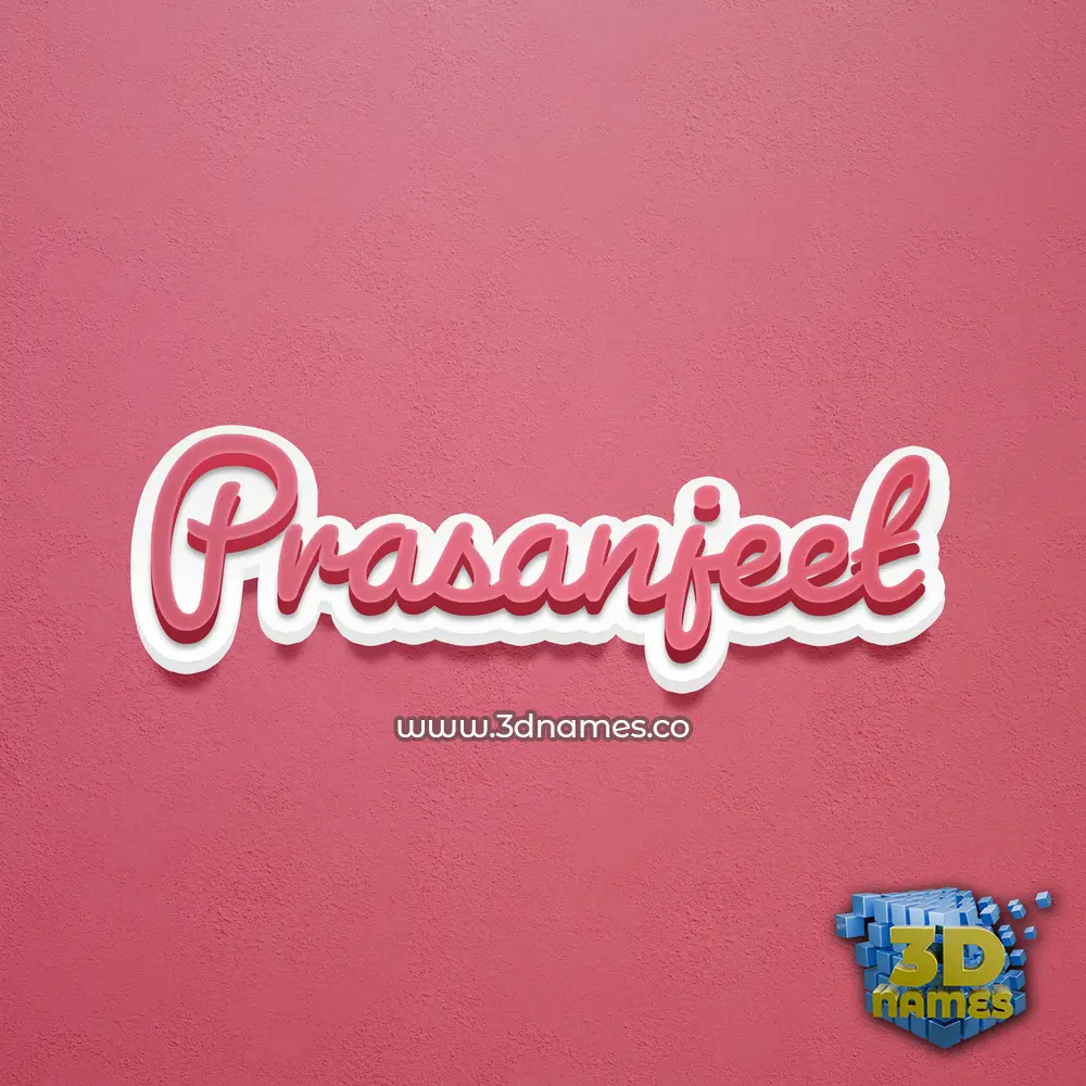 prasanjeet in Red Scribble style - 3D name wallpaper