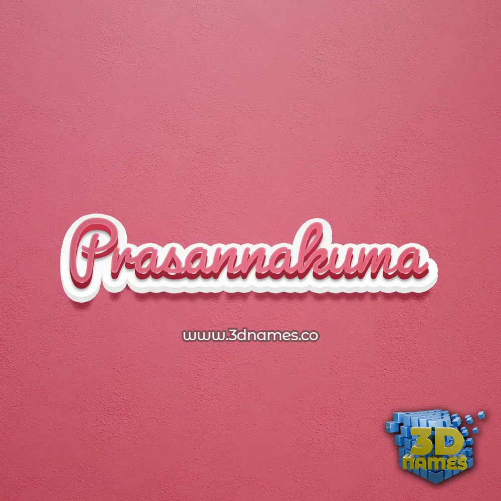 prasannakuma in Red Scribble style - 3D name wallpaper