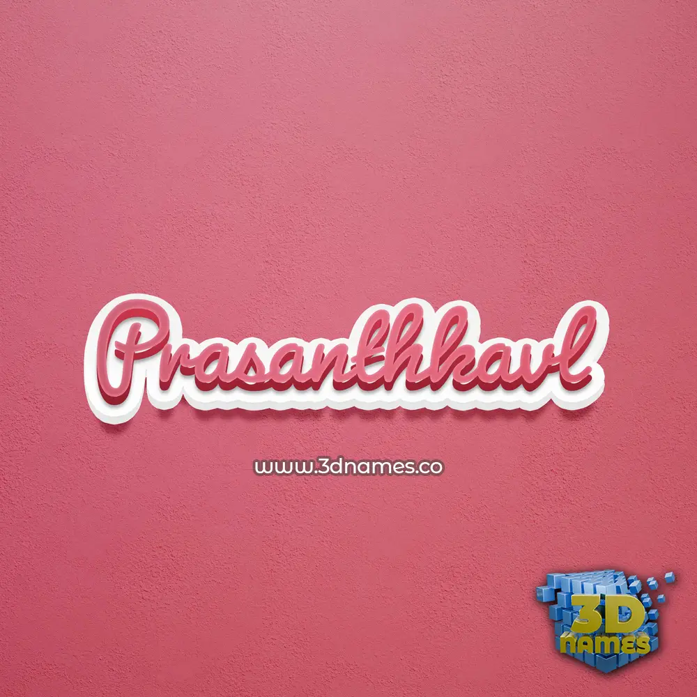 prasanthkavl in Red Scribble style - 3D name wallpaper