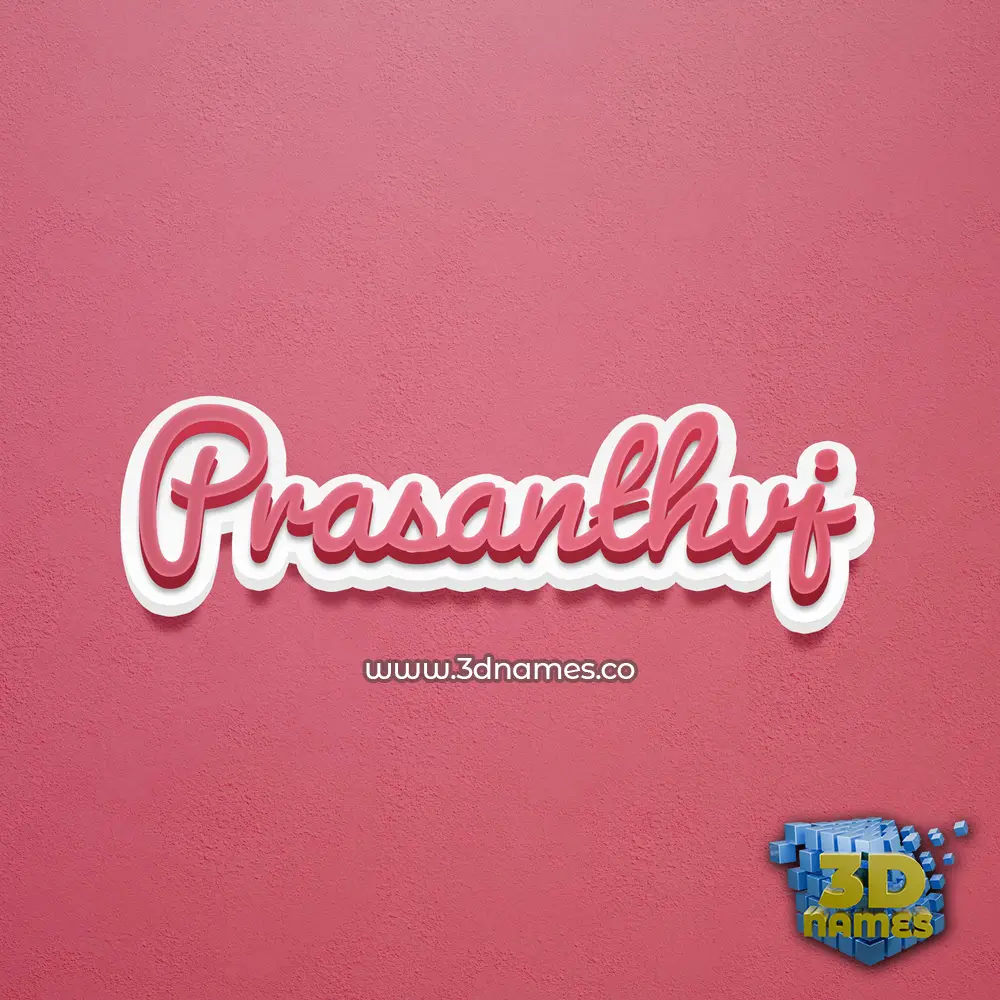 prasanthvj in Red Scribble style - 3D name wallpaper