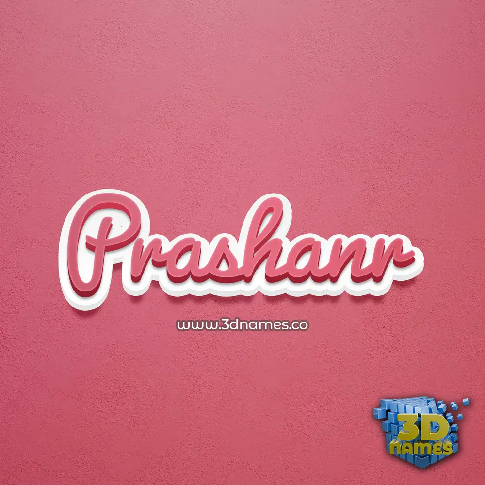 prashanr in Red Scribble style - 3D name wallpaper