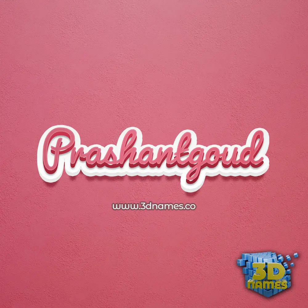 prashantgoud in Red Scribble style - 3D name wallpaper