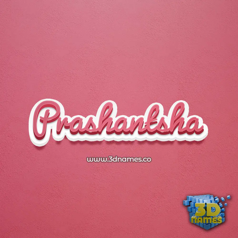 prashantsha in Red Scribble style - 3D name wallpaper