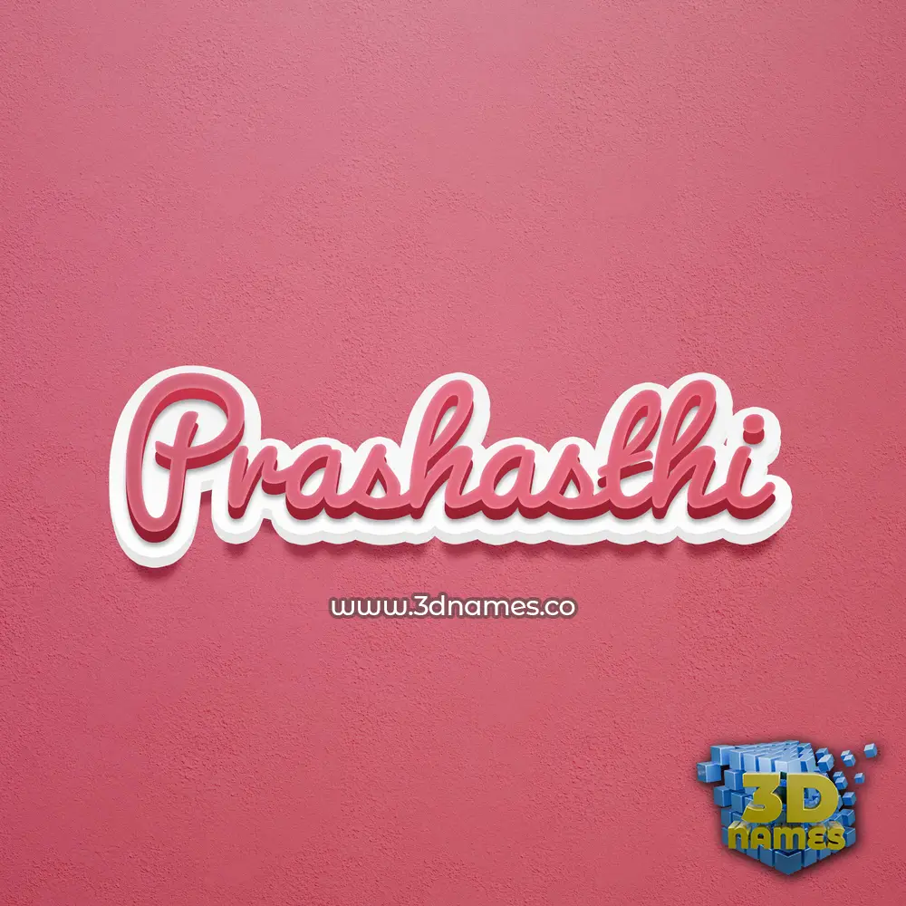 prashasthi in Red Scribble style - 3D name wallpaper