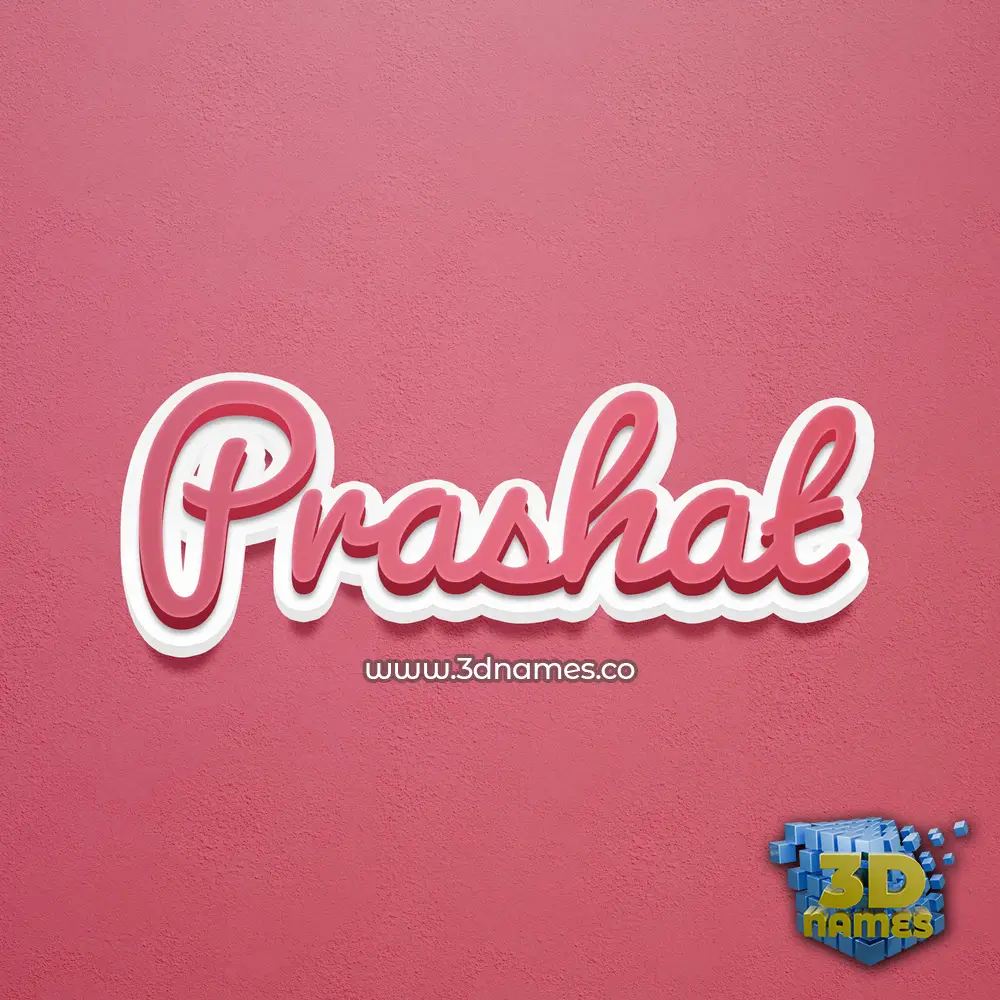 prashat in Red Scribble style - 3D name wallpaper