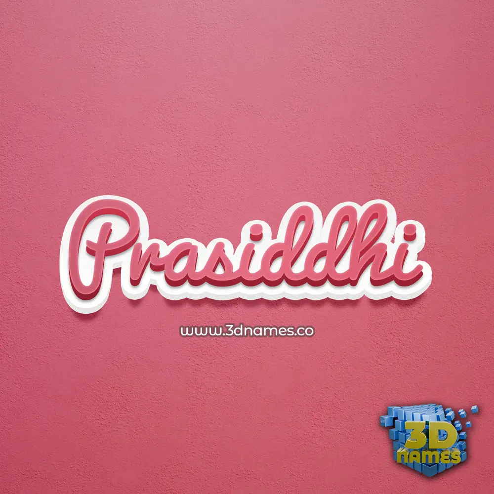 prasiddhi in Red Scribble style - 3D name wallpaper