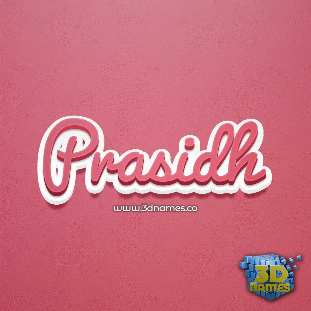 prasidh in Red Scribble style - 3D name wallpaper