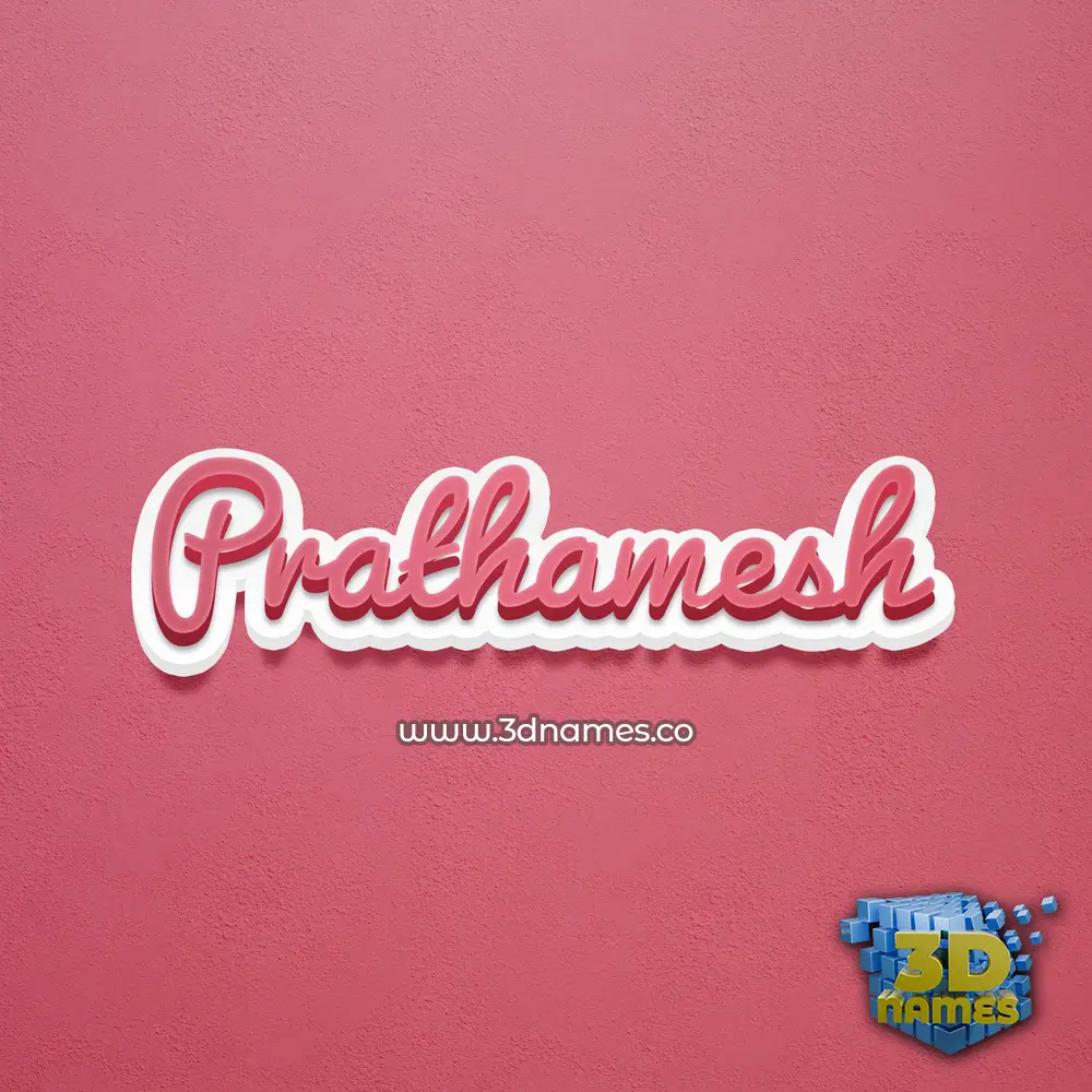 prathamesh in Red Scribble style - 3D name wallpaper