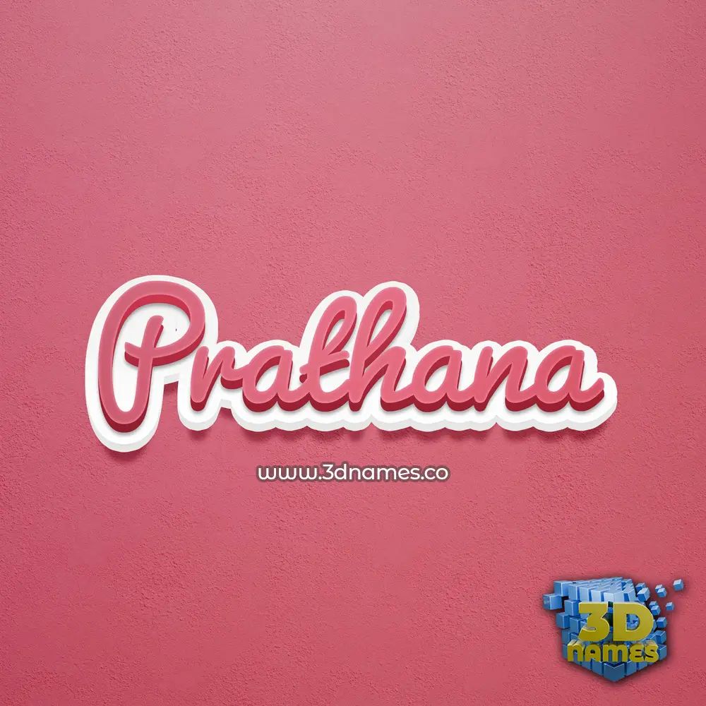 prathana in Red Scribble style - 3D name wallpaper