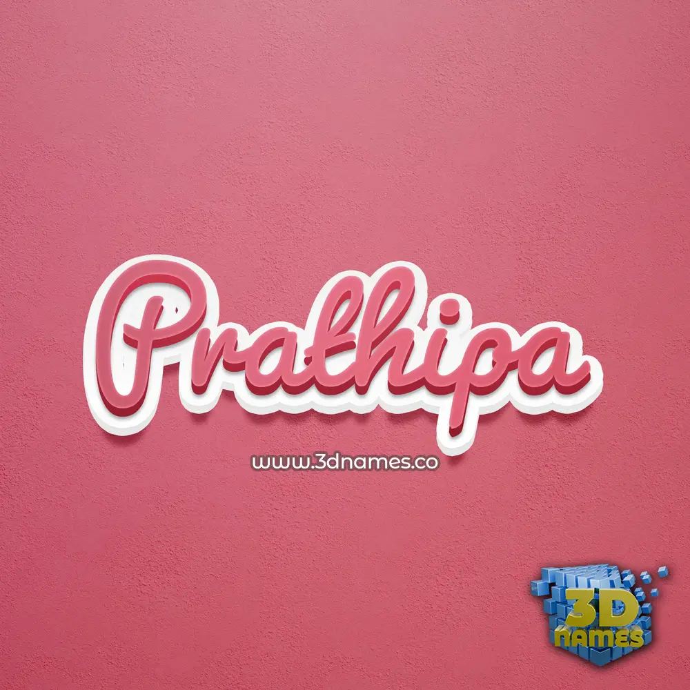 prathipa in Red Scribble style - 3D name wallpaper