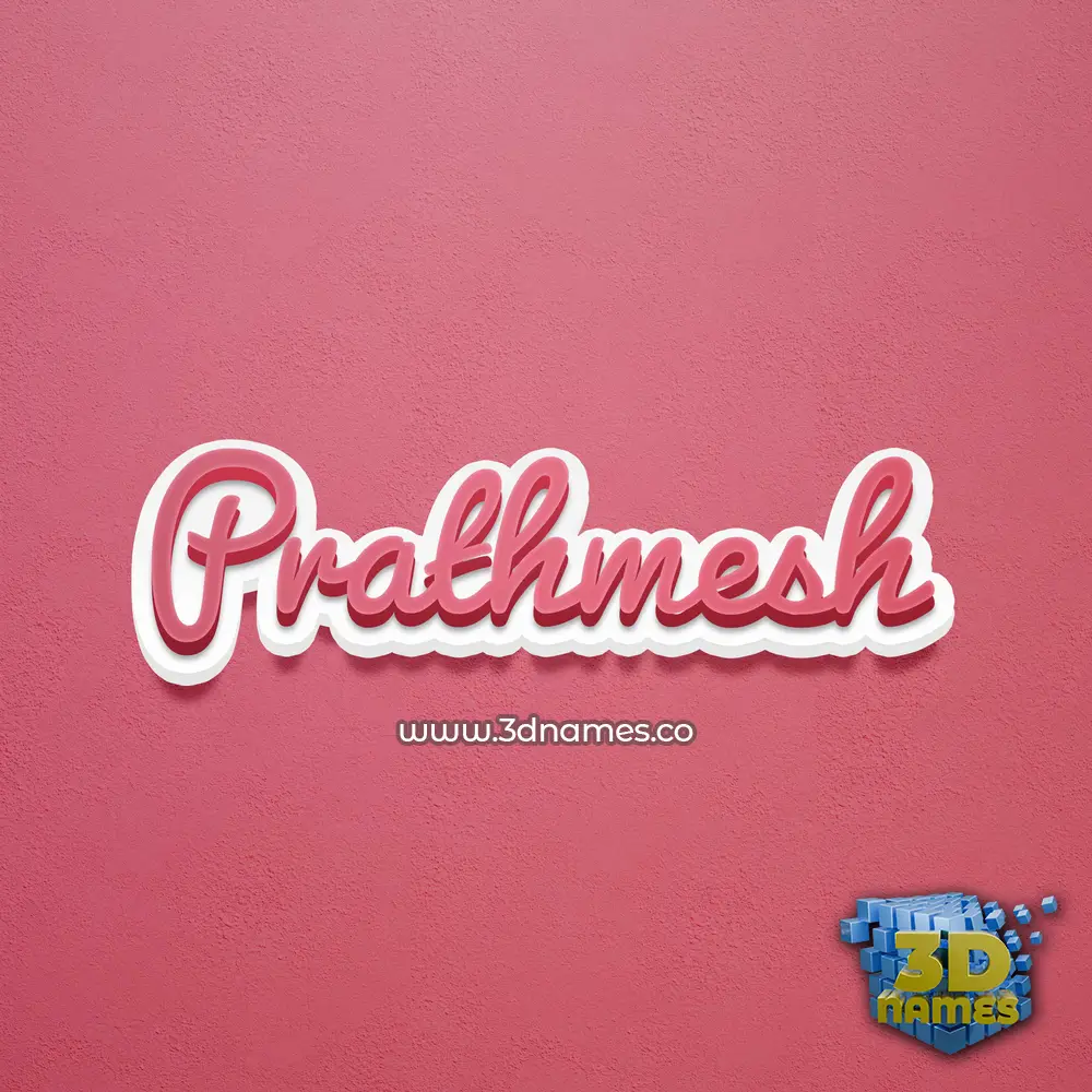 prathmesh in Red Scribble style - 3D name wallpaper