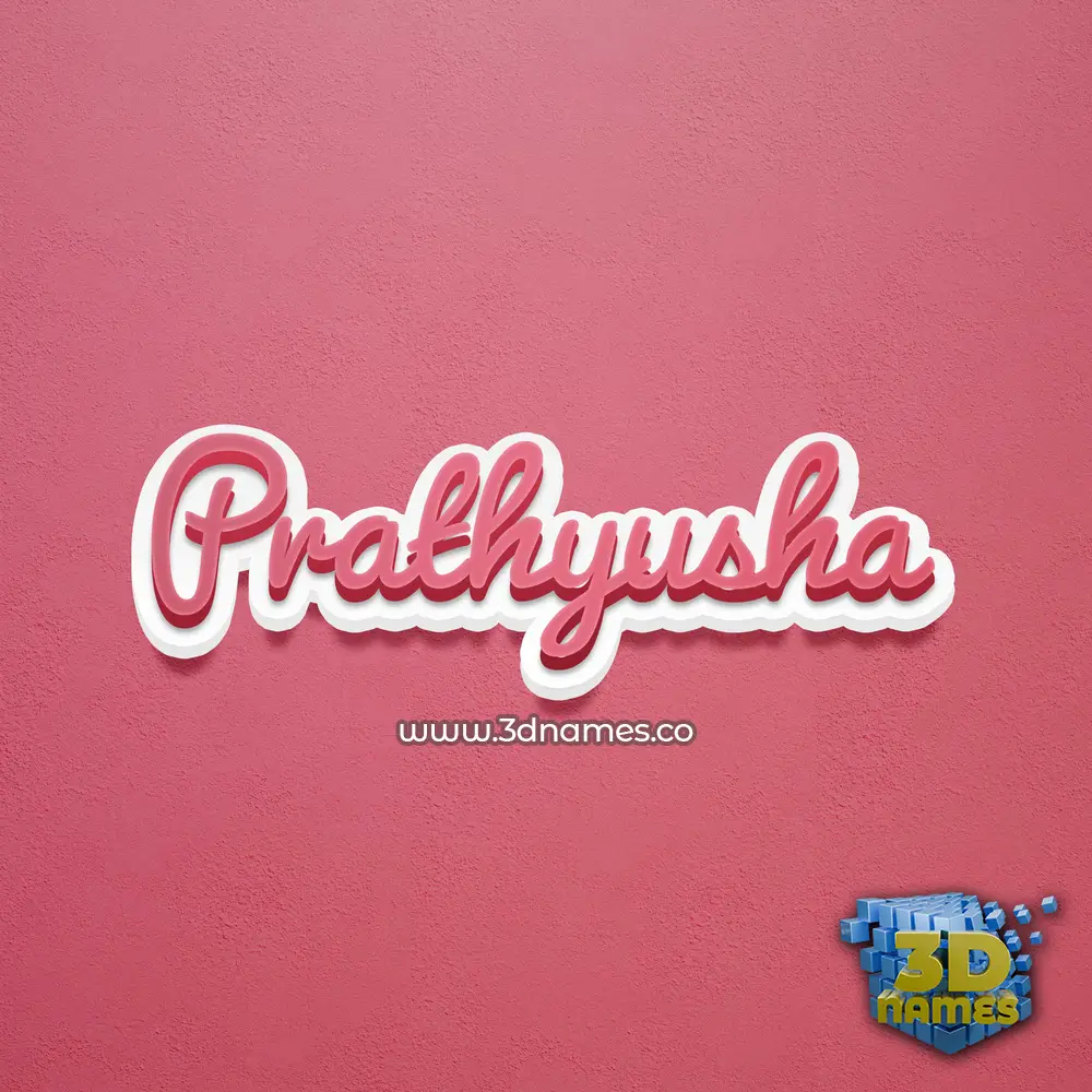 prathyusha in Red Scribble style - 3D name wallpaper