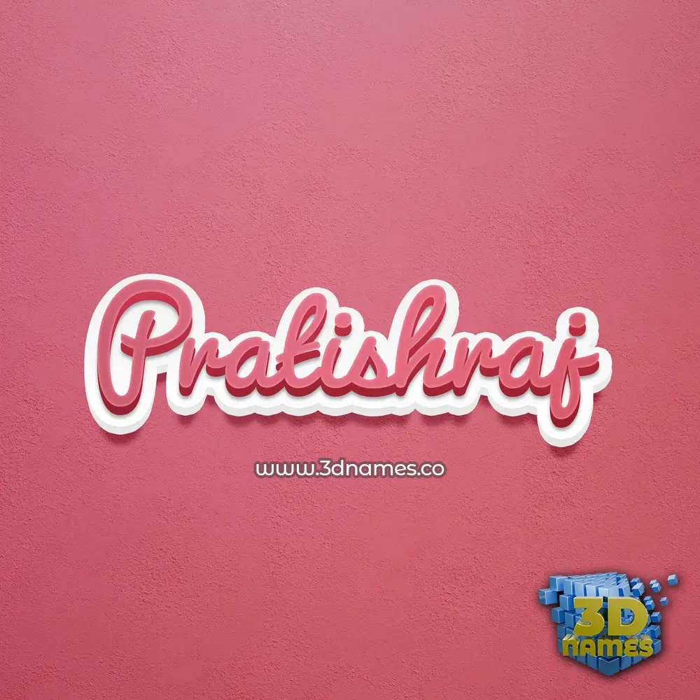 pratishraj in Red Scribble style - 3D name wallpaper