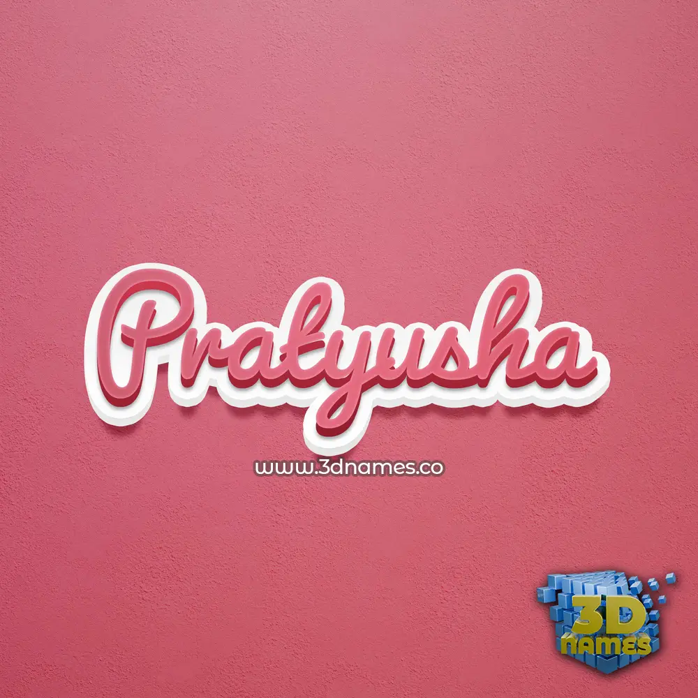 pratyusha in Red Scribble style - 3D name wallpaper