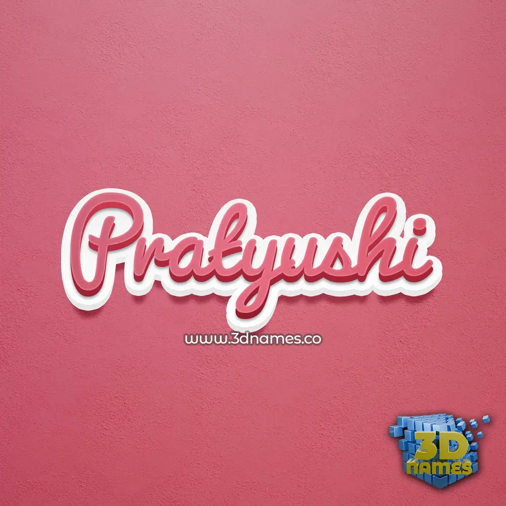 pratyushi in Red Scribble style - 3D name wallpaper