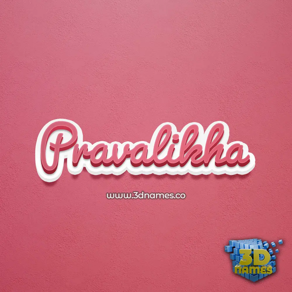 pravalikha in Red Scribble style - 3D name wallpaper