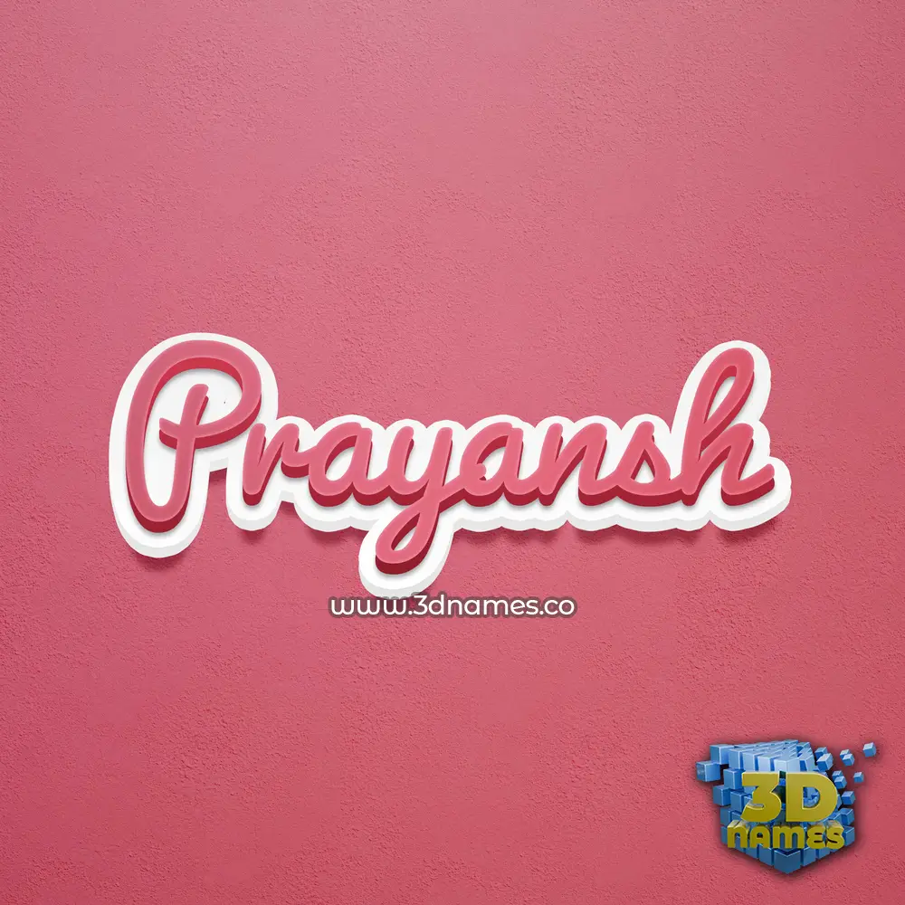 prayansh in Red Scribble style - 3D name wallpaper