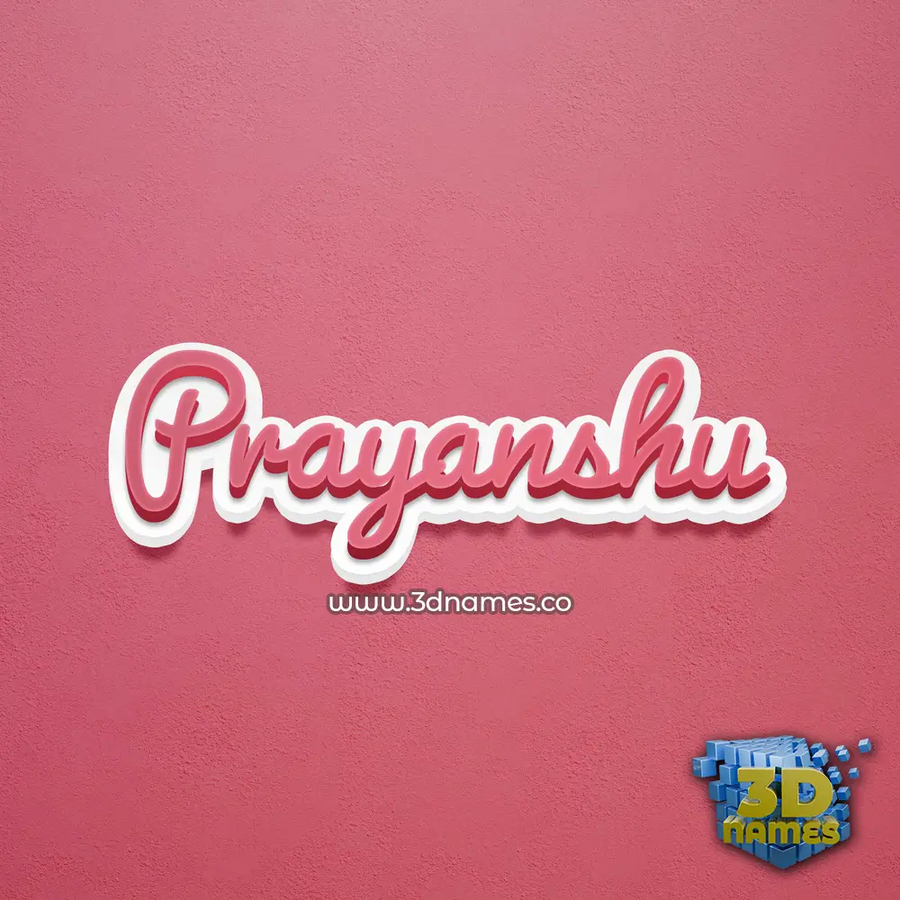 prayanshu in Red Scribble style - 3D name wallpaper