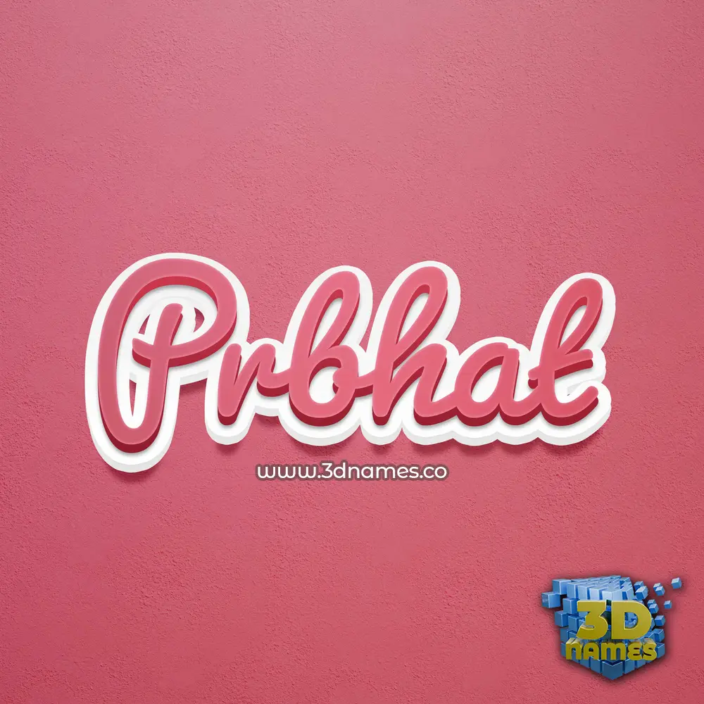 prbhat in Red Scribble style - 3D name wallpaper