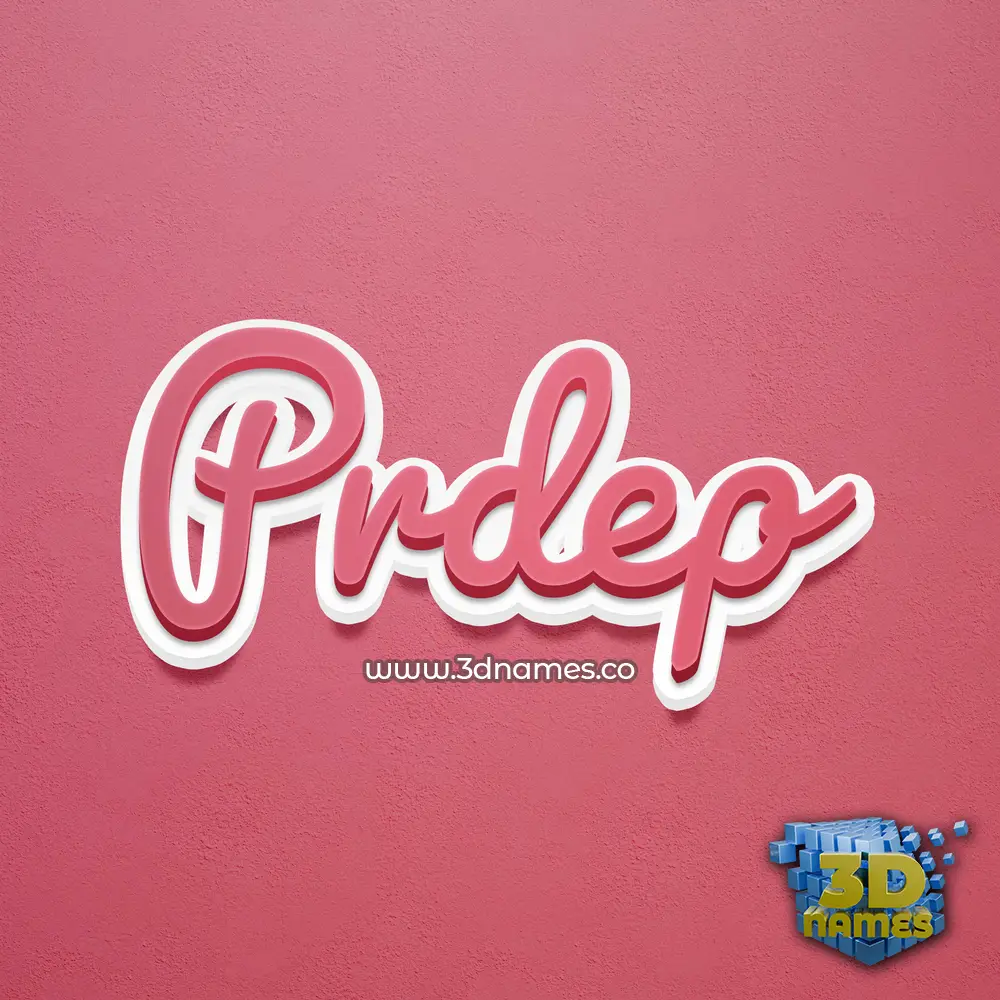 prdep in Red Scribble style - 3D name wallpaper