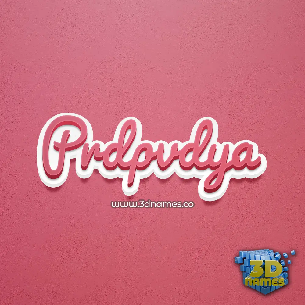 prdpvdya in Red Scribble style - 3D name wallpaper