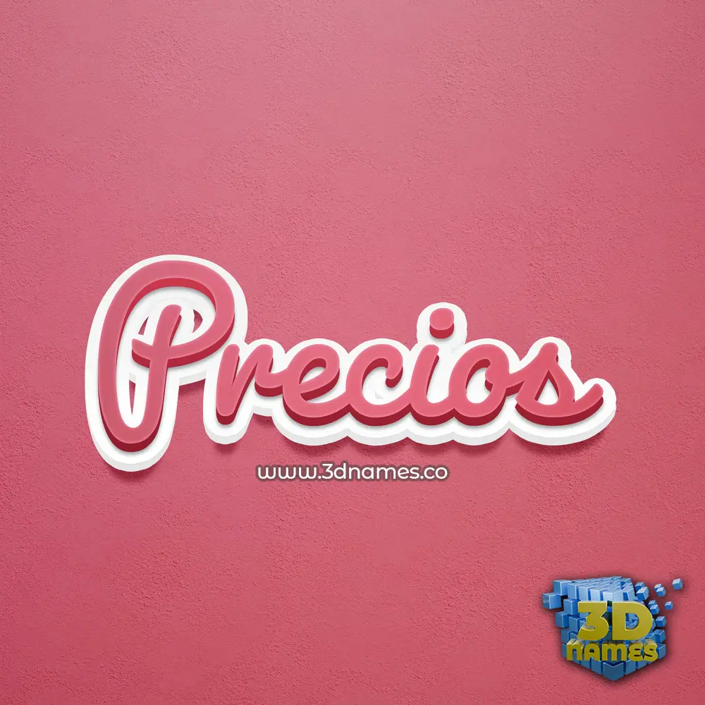 precios in Red Scribble style - 3D name wallpaper