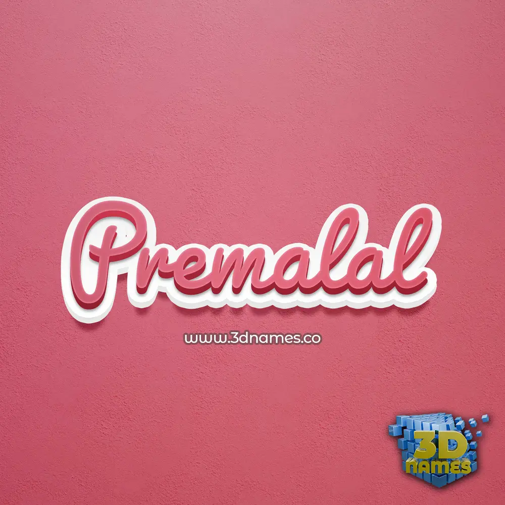 premalal in Red Scribble style - 3D name wallpaper