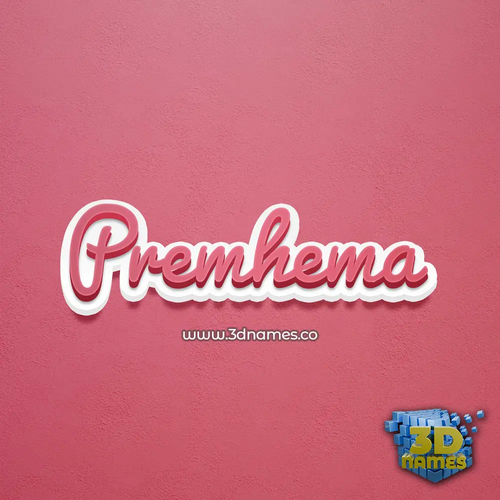 premhema in Red Scribble style - 3D name wallpaper