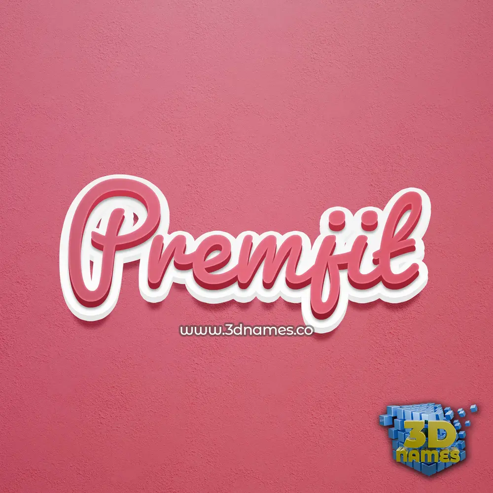 premjit in Red Scribble style - 3D name wallpaper